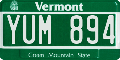 VT license plate YUM894