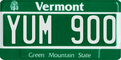 VT license plate YUM900