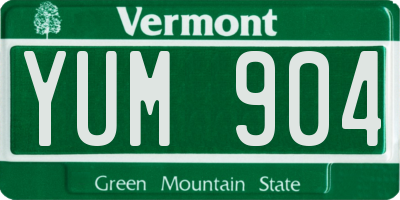 VT license plate YUM904