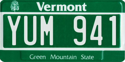 VT license plate YUM941