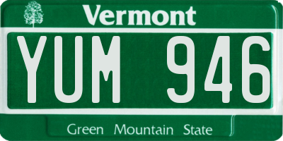 VT license plate YUM946