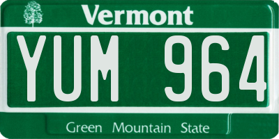 VT license plate YUM964