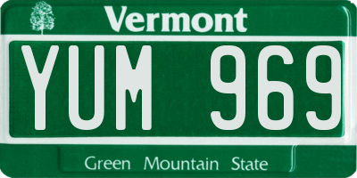 VT license plate YUM969