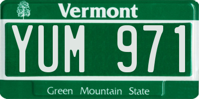VT license plate YUM971