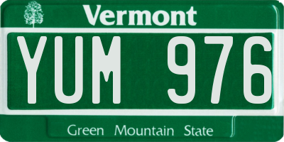 VT license plate YUM976