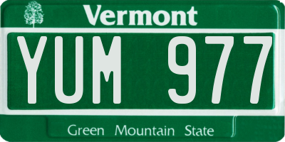 VT license plate YUM977