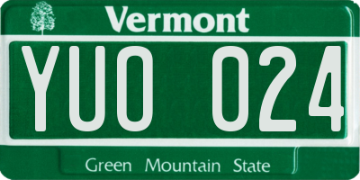 VT license plate YUO024