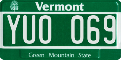 VT license plate YUO069