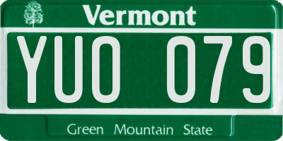 VT license plate YUO079
