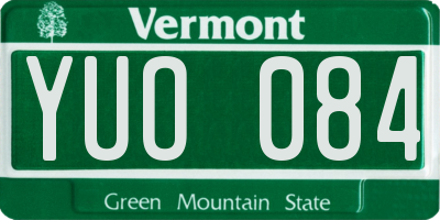 VT license plate YUO084