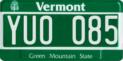 VT license plate YUO085