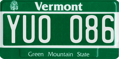VT license plate YUO086