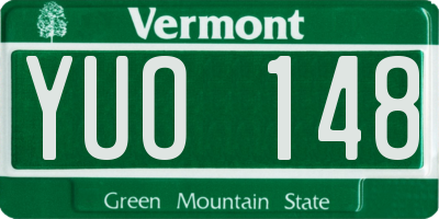 VT license plate YUO148