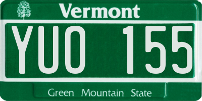VT license plate YUO155