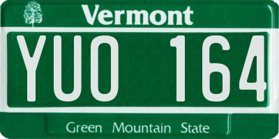 VT license plate YUO164