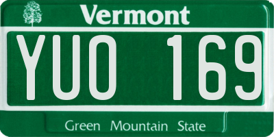 VT license plate YUO169