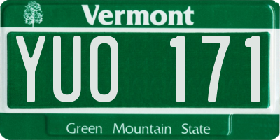 VT license plate YUO171
