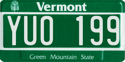 VT license plate YUO199