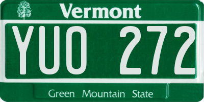 VT license plate YUO272