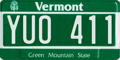 VT license plate YUO411