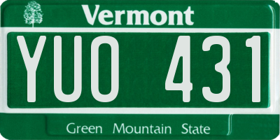 VT license plate YUO431