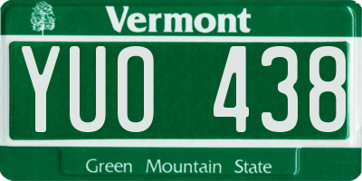 VT license plate YUO438
