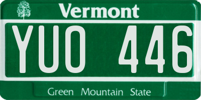 VT license plate YUO446