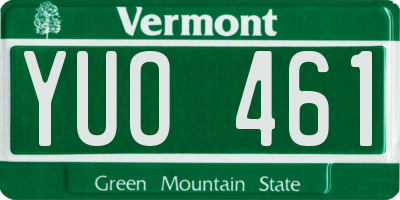 VT license plate YUO461