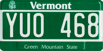 VT license plate YUO468