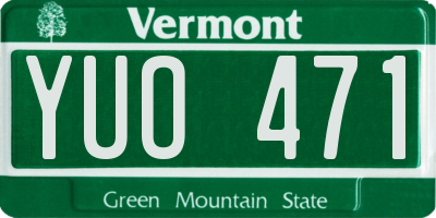 VT license plate YUO471