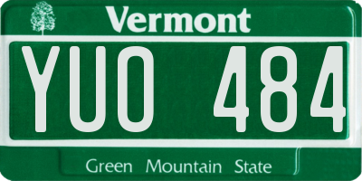 VT license plate YUO484
