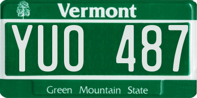 VT license plate YUO487
