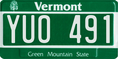 VT license plate YUO491