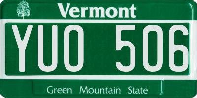 VT license plate YUO506