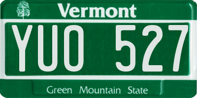 VT license plate YUO527