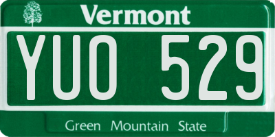 VT license plate YUO529