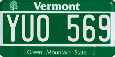 VT license plate YUO569