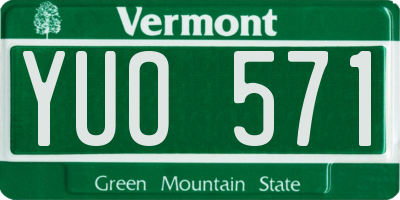 VT license plate YUO571