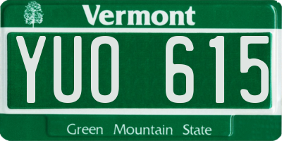 VT license plate YUO615