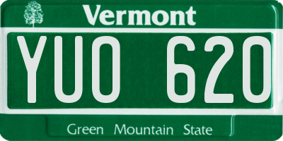 VT license plate YUO620