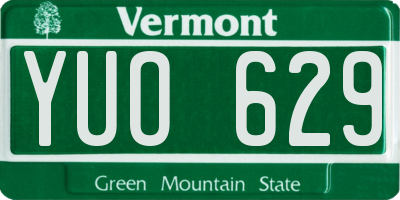 VT license plate YUO629