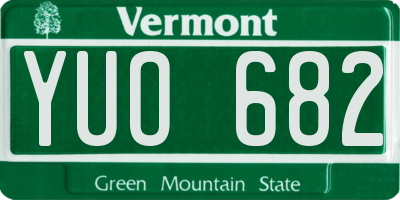 VT license plate YUO682