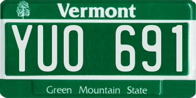 VT license plate YUO691