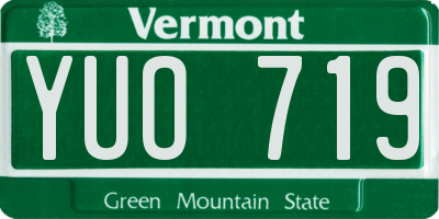 VT license plate YUO719