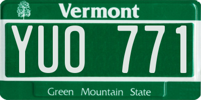 VT license plate YUO771