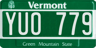 VT license plate YUO779