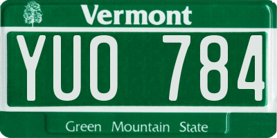 VT license plate YUO784