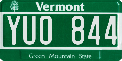 VT license plate YUO844