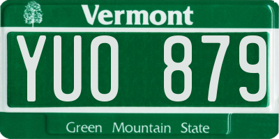 VT license plate YUO879