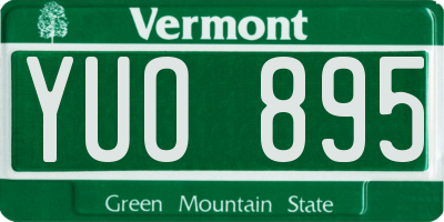 VT license plate YUO895
